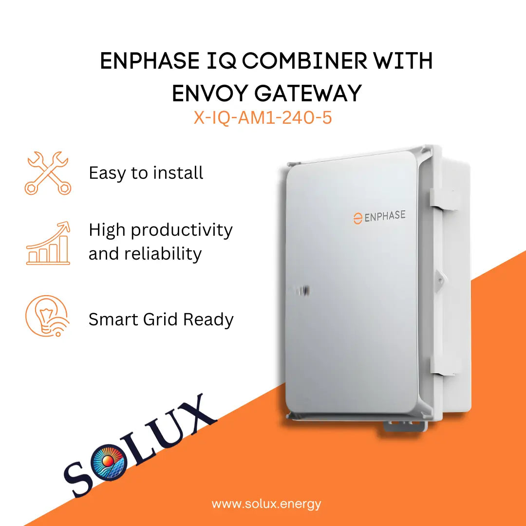 Graphic for Enphase X-IQ-AM1-240-5 IQ Combiner with Envoy Gateway: easy install, reliable, Smart Grid Ready.